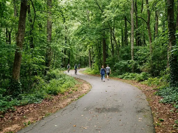 Raleigh NC greenway trail and outdoor lifestyle